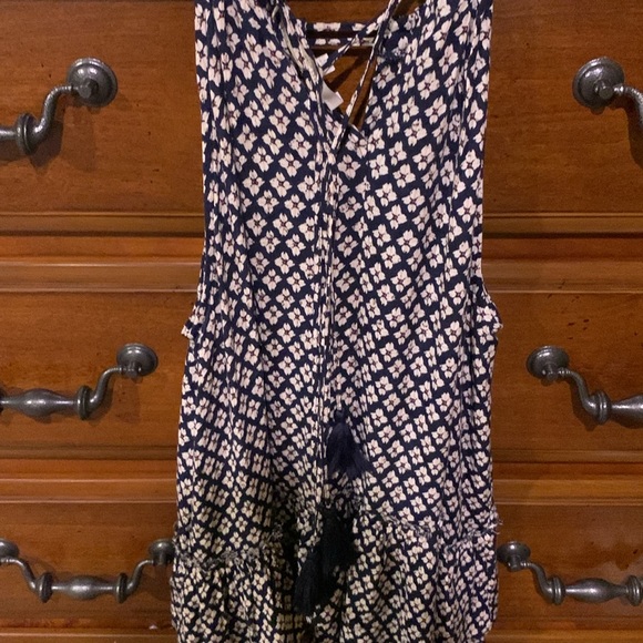 Miss Me tank top blue with white flowers - Picture 4 of 4